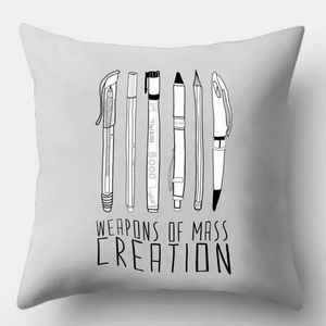 Writing - Mass Creation Throw Pillow Cover